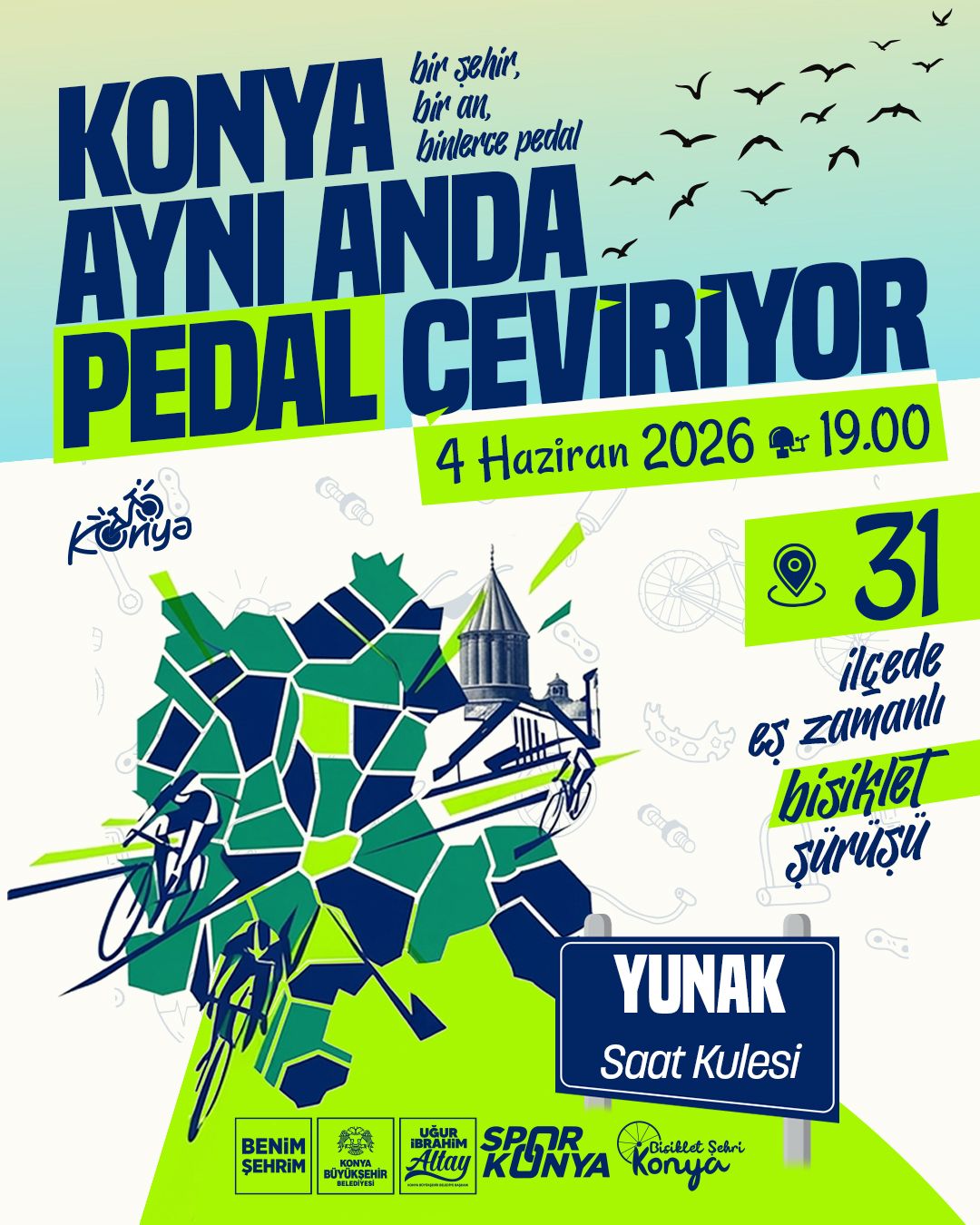Konya Aynı Anda Pedal Çeviriyor
