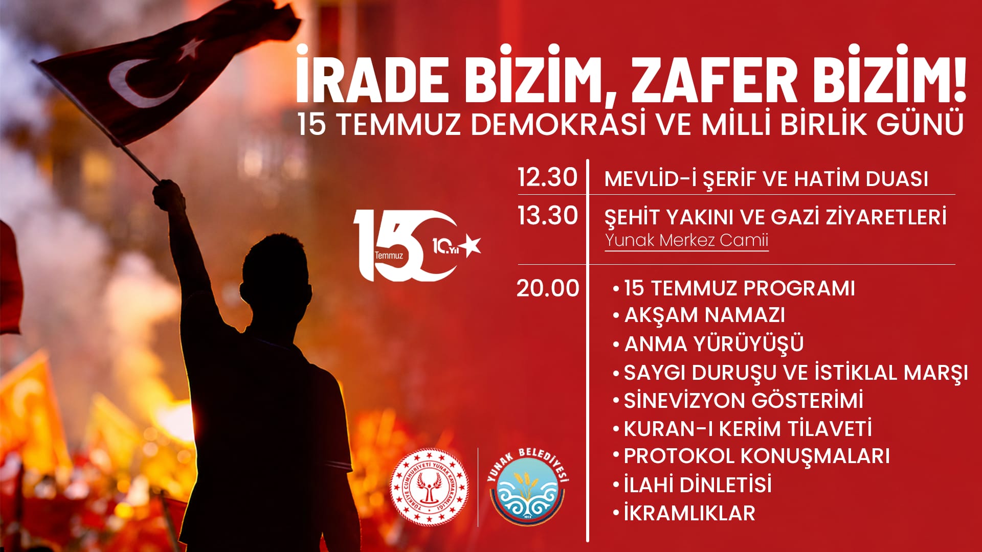 15 Temmuz Demokrasi ve Milli Birlik Günü Programı